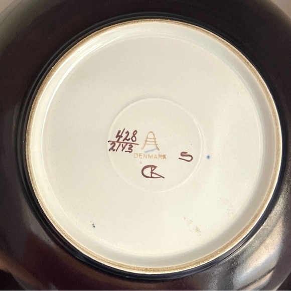 Vintage Tenera earthenware Kari Christensen Aluminia Plate Dish 7.75” Denmark - Picture 5 of 5